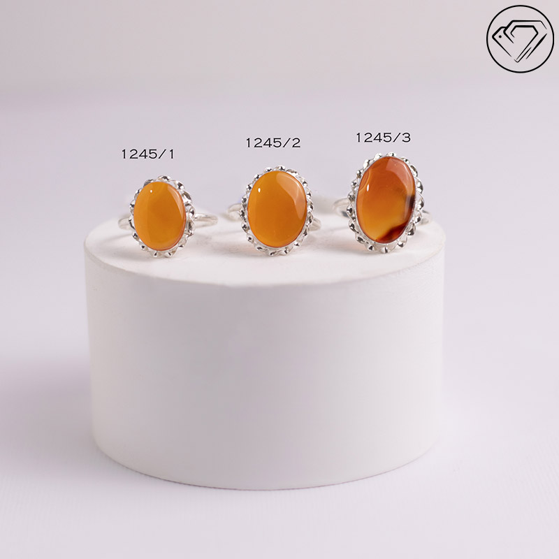 انگشتر نقره زنانه عقیق یمن کد GA-1245 