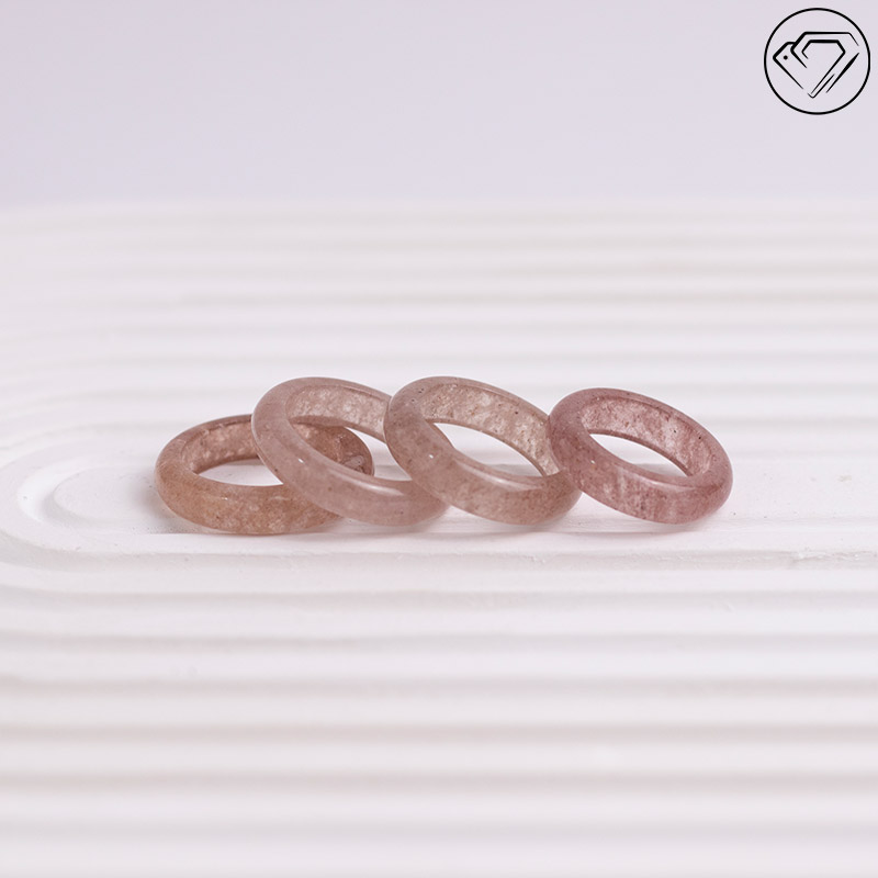 حلقه کوارتز توت فرنگی طبیعی مدل GA-2121