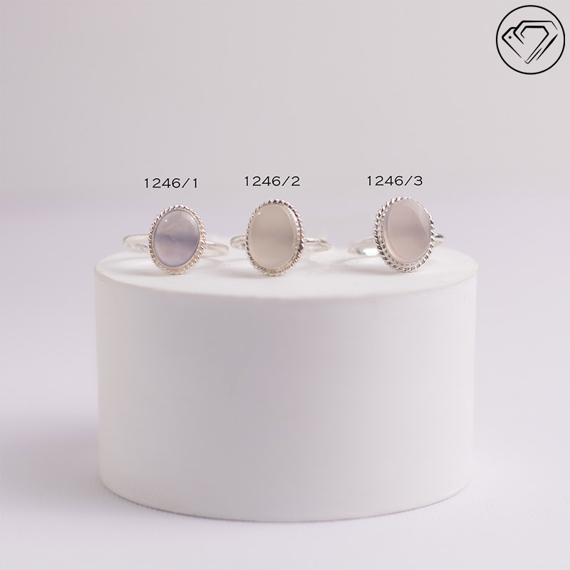 انگشتر نقره زنانه عقیق یمن کبود مدل GA-1246 